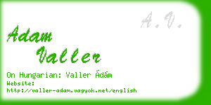 adam valler business card
